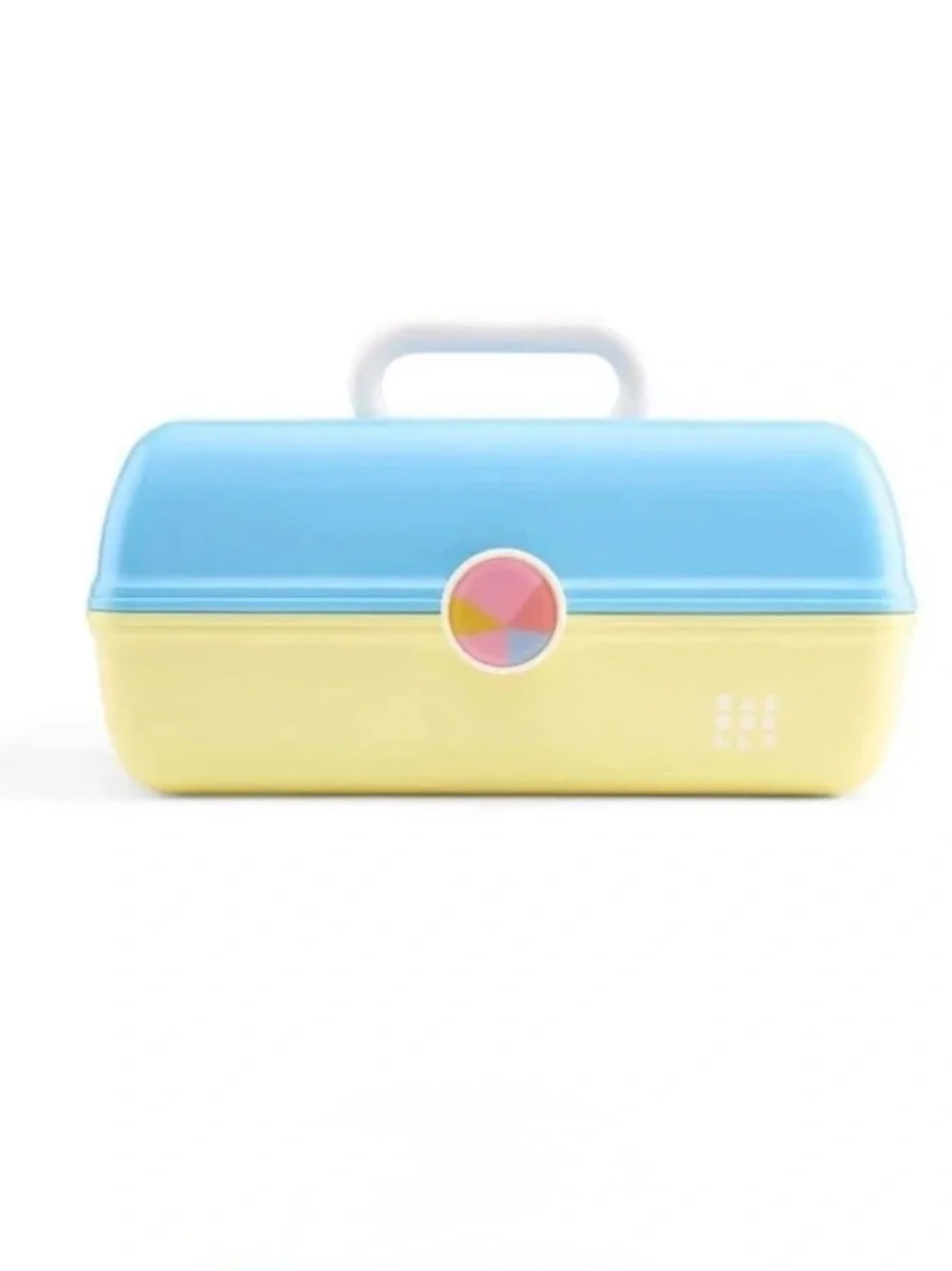 Caboodles | On-The-Go Girl Sky Blue Over Yellow Cosmetic Organizer Case